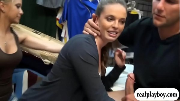 Hot brunette babe pursuaded to fuck hard for some money