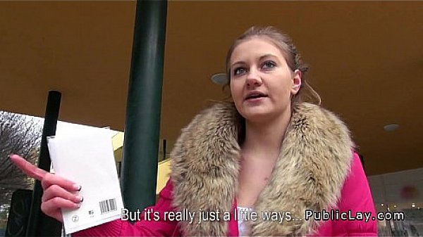 Natural Euro amateur sucking and fucking in public