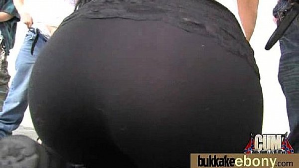 Ebony gets fucked in all holes by a group of white dudes 7