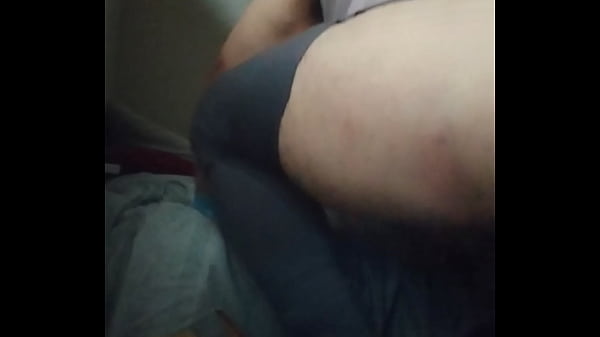 Handsfree sissygasm from HUGE DILDO