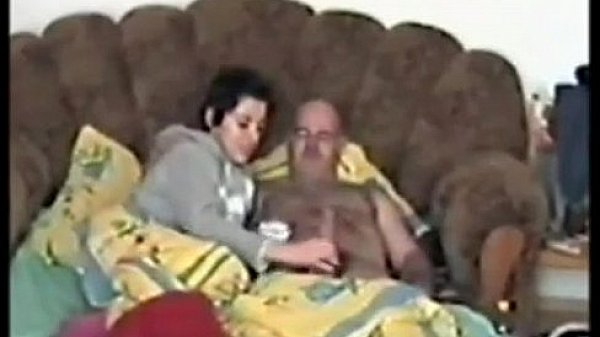 Polish girl wants old guy then rides him.