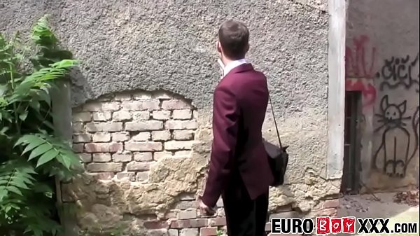 Teenage gay breeding before cumshot 