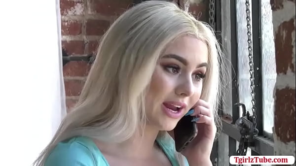 Busty Tranny Jade Venus strips and fucks female Aria Banks on couch 