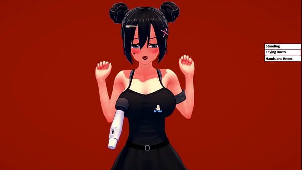 Девушка гот прыгает на члене