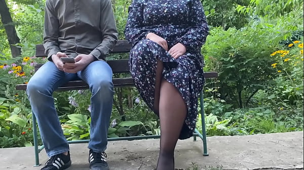 My lustful mother-in-law put on stockings for me