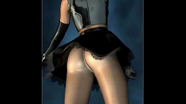 3D virtual stripper in tight white panties