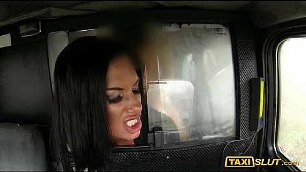 Huge boobs black haired amateur Elicia pounded with driver