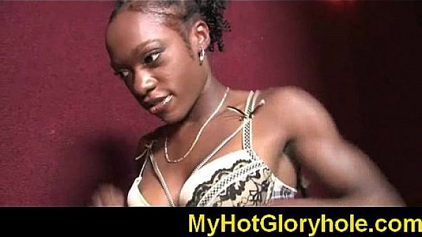 Gloryhole Initiations Black chick sucking white dick 7
