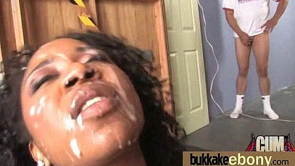 First time ebony with a group of white dicks 2