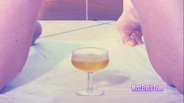 Pissing in glasses is a game of aim and precision she loves it and plays with it often - Preview  