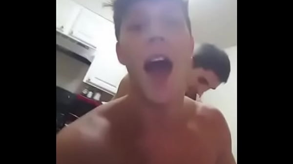Twink with a big cock takes it up the ass in the kitchen  