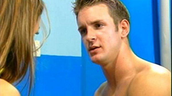 Lifeguards having sex in the locker room!