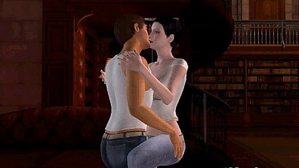 Riding a big hard cock 3D cartoon brunette babe  