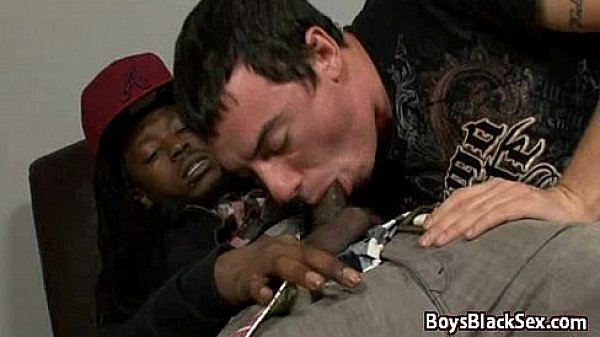 Twink getting shared by hung black studs 04  