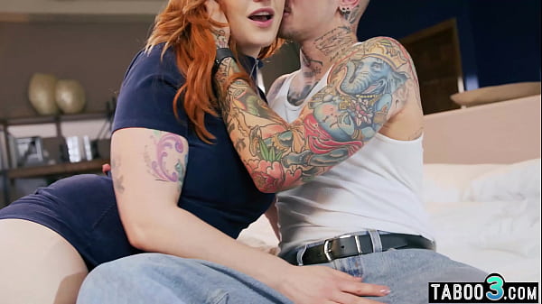 Big boobed chubby red cougar orders her BF to fuck her hard  