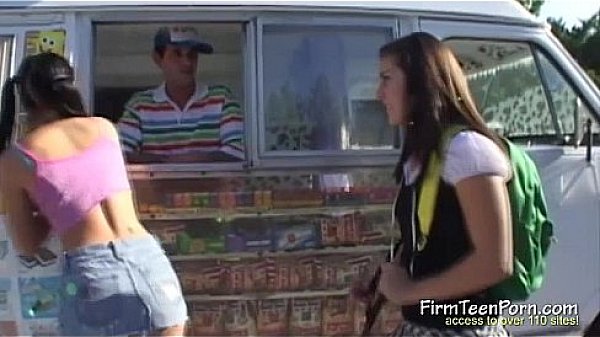 Teen having fun in a bus