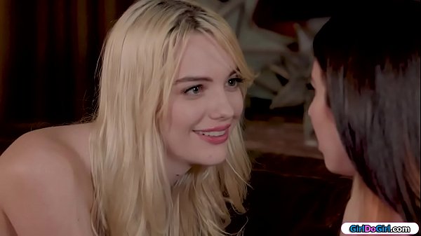 Brunette is looking for the remote and asks her blonde remote if she knows where it is.All naked she turn around with the remote in her ass.its all part to loosen her up and she seduces her.They kiss and she licks her pussy before facesitting her  