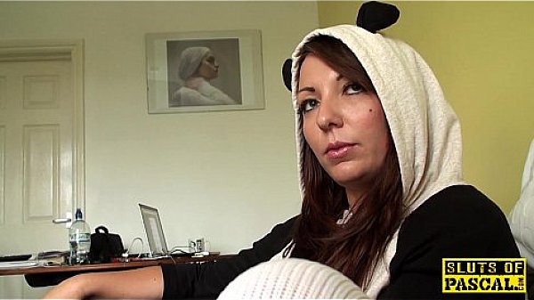 British bdsm sub pussypounded after fingering  