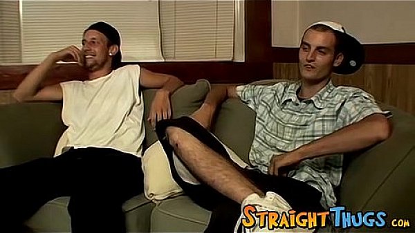 Straight thugs get off and shoot some cum from their balls