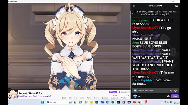 Rosaria huge tits in a genshin porn game