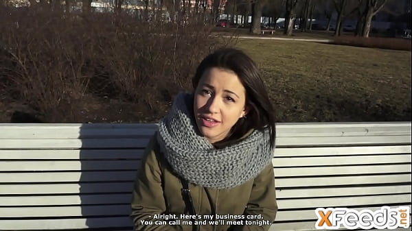 The cutie was walking out alone at a park when a horny film director started talking with her