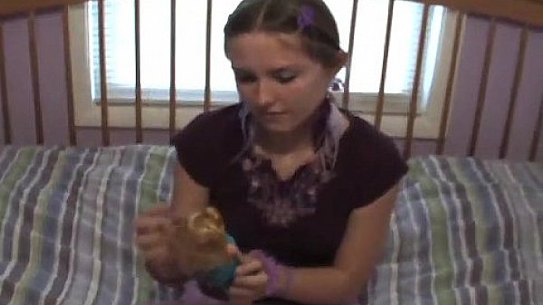 18yo teen Kitty playing with her dolls