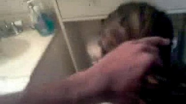 black guy fucks girlfriend in bathroom