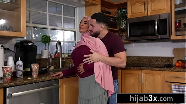 Stunning Muslim Babe Bent Over and Fucked Next to a Christmas Tree