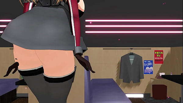 Kancolle Ship Bismarck dancing along the song Pjanoo