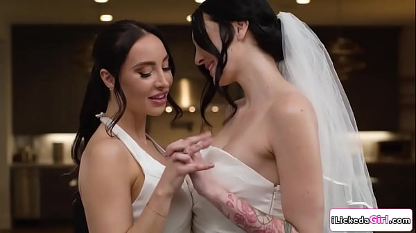 Charlotte Sins and her lesbian fiancee Melissa Stratton start making out after having a stressful day.Shes licking her pussy while Melissa fingers her