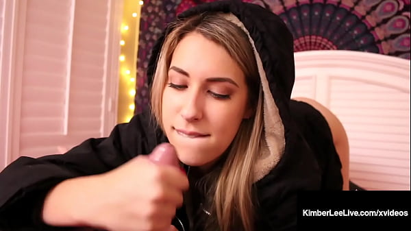 Young step sister, Kimber Lee shoves your big cock in her soft warm mouth, using her hands & feet as well, until you cum with her pussy sliding on your cock! Full Video & Me Live @ KimberLeeLive.com!  