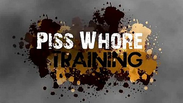 Piss whore trainee Imagine in a pool of her own piss