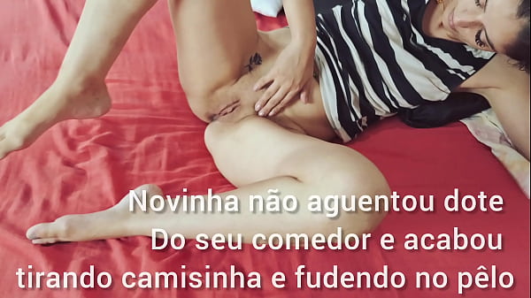 Novinha n&atilde;o aguentou dotado e tirou a camisinha e foi no pelo