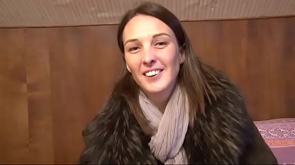 Trashy brunette from France gets sodomized and jizzed in mouth