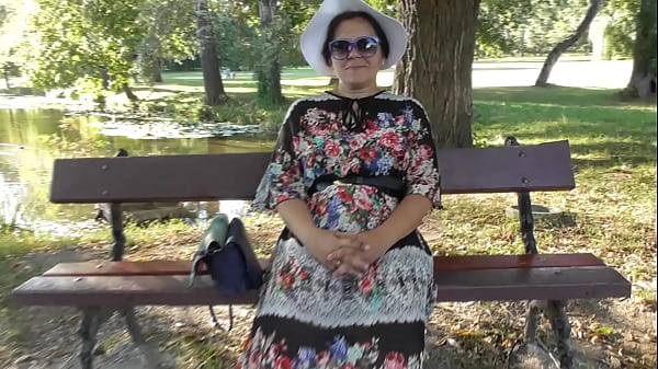 Chubby mature woman yeast old in transparent dress 