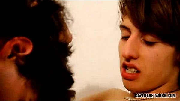 Inked twink sucks cock before anal