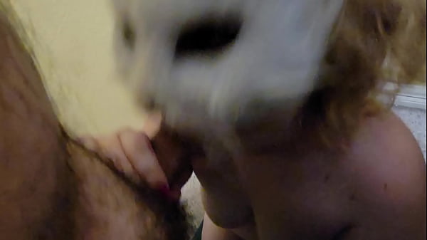 Wife takes my load while on her knees 