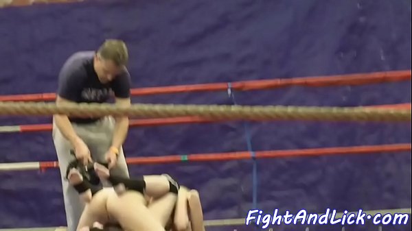 Wrestling lesbians enjoy oral session