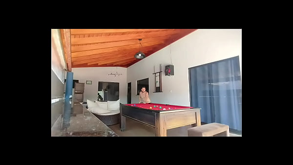I was alone in the house and played pool, if I lost I would take off my clothes  
