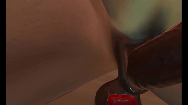 Playing with big furry cock  