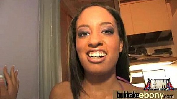 Huge cocks cover their black face in cum 1