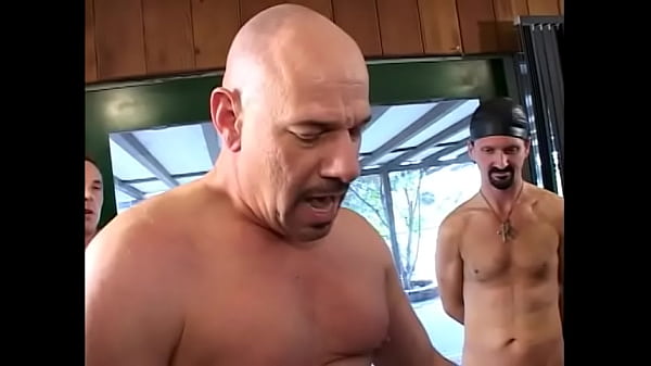 Four dudes arrange group sex with a young chick in the country 