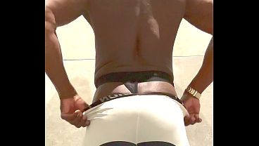 Black Muscle Flex Show Delivered to an Old Dub House Backdrop Rythmn