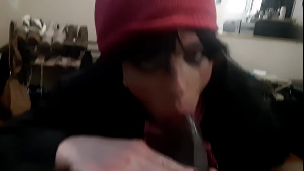 tgirl whore throating a big black dick
