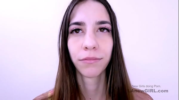 Sexy skinny brunette gets hairy pussy fucked in studio