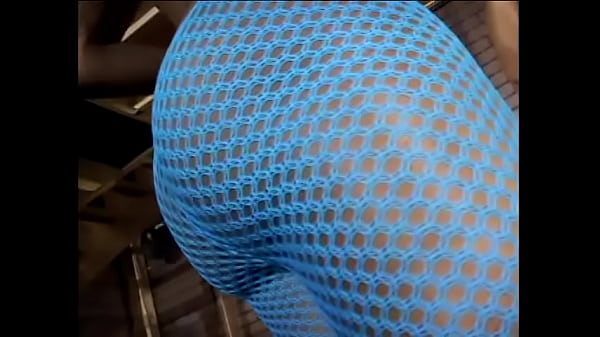 Posh black panther in fishnet lingerie ties up and humiliates insolent white guy