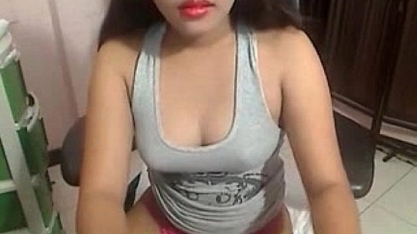 Busty asian chick anal toying on webcam