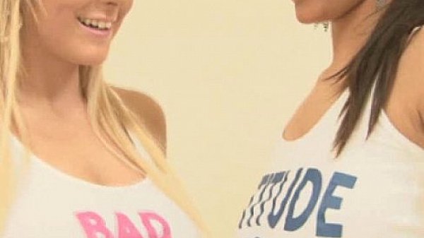 Busty blonde sluts masturbating with dildo