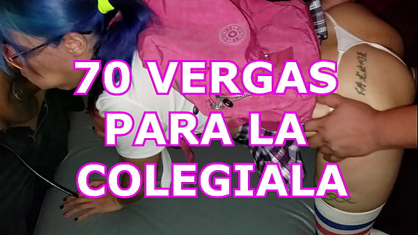 La mas puta del colegio, mega gang bang con tanguita