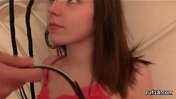 Teen tries bondage sex  
